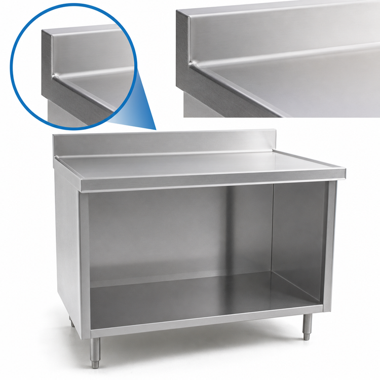 Product image #4 for Spec-Master Marine Series Underbar Work Table with Cabinet Base and Open Front, 36 Inch W x 30 Inch D