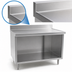 Thumbnail image #4 for Spec-Master Marine Series Underbar Work Table with Cabinet Base and Open Front, 36 Inch W x 30 Inch D