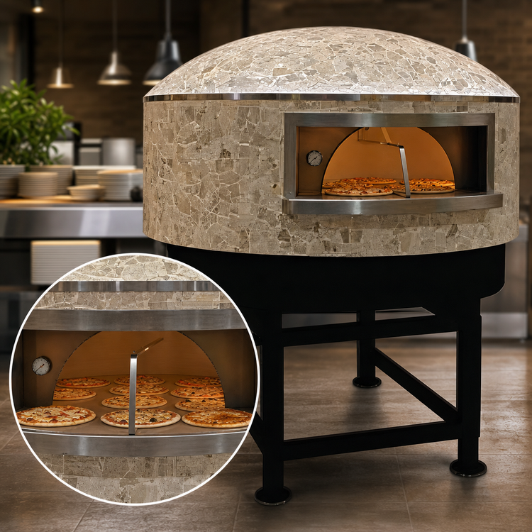 Product image #4 for Univex DOME59GV Stone Hearth Round Gas Pizza Dome Oven, 59-1/8-Inch Chamber, 13-Pizza Capacity