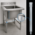 Thumbnail image #4 for Advance Tabco Stainless Steel Sink Leg Upgrade Set for 14-Inch Deep Bowls
