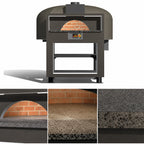 Thumbnail image #4 for Marra Forni Facade EF180W Enclosed Wood-Fired Brick Pizza Oven, 70.86-Inch Round Hearth, Programmable Touch-Screen Controls, Stand