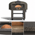 Thumbnail image #4 for Marra Forni Facade EF180W Enclosed Wood-Fired Brick Pizza Oven with 70.86-Inch Round Deck and Stand