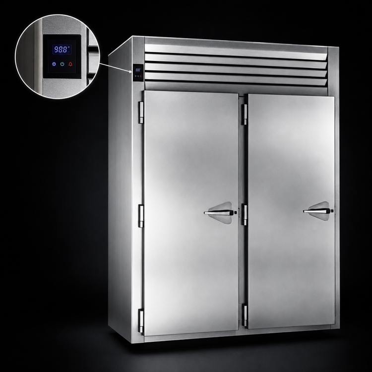 Product image #4 for Traulsen Spec-Line RIH232LP-FHS Two-Section Roll-Thru Heated Cabinet with Full-Height Solid Doors