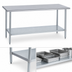 Thumbnail image #4 for Duke Manufacturing 144-Inch Stainless Steel Work Table with Galvanized Undershelf and Posts, 30-Inch Deep, Without Backsplash