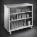 Thumbnail image #4 for Weather-All Stainless Steel 4-Foot Portable Back Bar with 3-Sided Storage