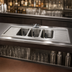 Thumbnail image #4 for Advance Tabco Bar King Supreme Drop-In 3-Compartment Bar Sink with Dual Drainboards and Faucet