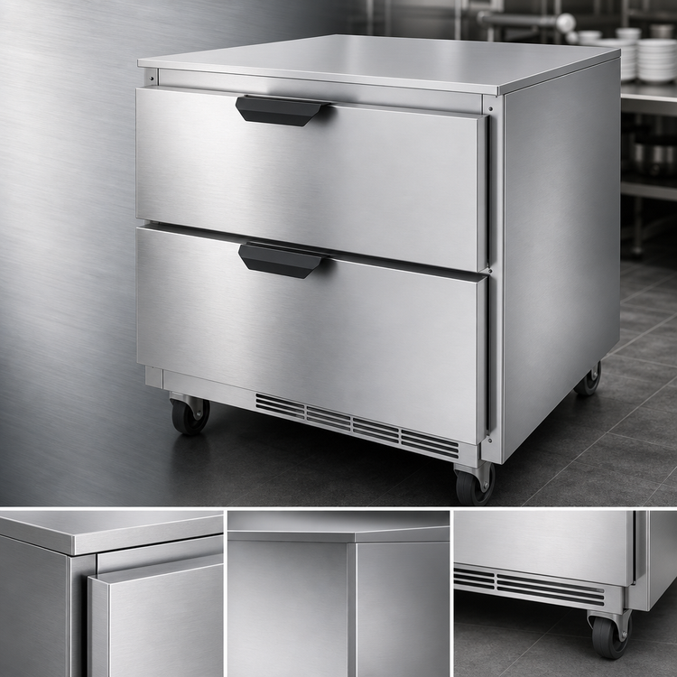 Product image #4 for Beverage-Air 32-Inch 1-Section Undercounter Drawer Refrigerator, 7.2 Cu. Ft., Stainless Steel