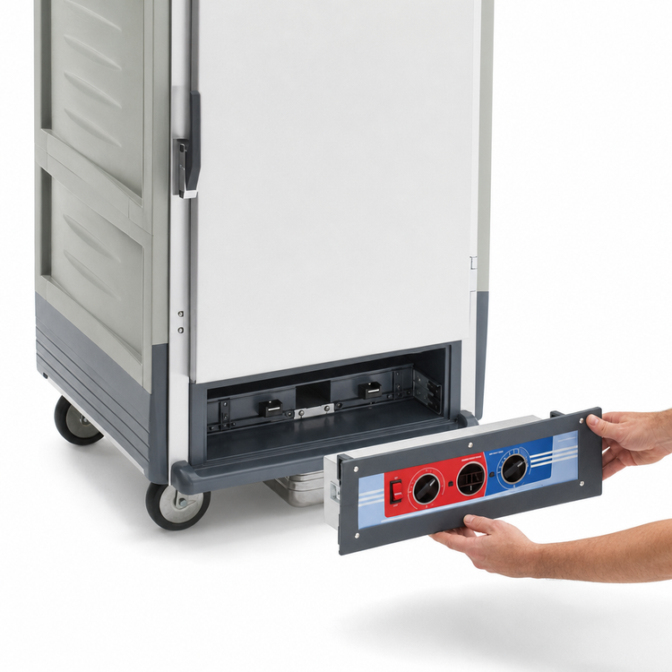Product image #4 for Metro C5 3 Series Moisture Heated Holding & Proofing Cabinet, 3/4 Height, Gray Insulation Armour, Universal Wire Slides