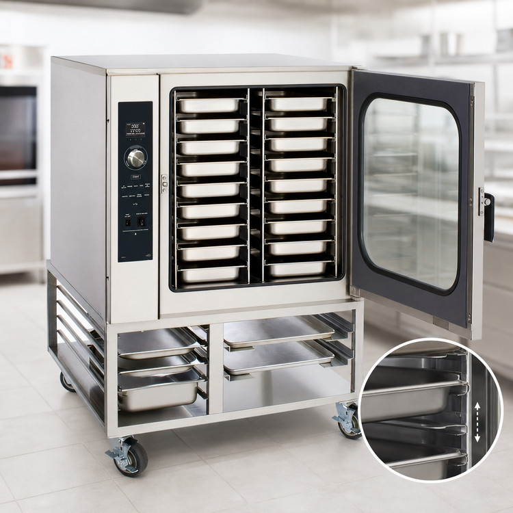 Product image #5 for Blodgett Combi CNVX-14E SGL Single Deck Electric Full-Size Convection Oven with Open Base Stand