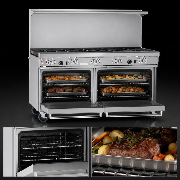 Product image #4 for Southbend Ultimate 60-Inch Gas Restaurant Range with 2 Star/Sauté Burners, 48-Inch Griddle, and 2 Standard Ovens