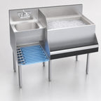 Thumbnail image #4 for Krowne Royal Series KR24-W48R-10 48-Inch Underbar Ice Bin/Cocktail Station with Right Ice Bin, Blender Station & 10-Circuit Cold Plate