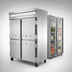 Thumbnail image #4 for True SPEC SERIES Two-Section Pass-Thru Reach-In Refrigerator with 4 Stainless Steel Half Front Doors and 2 Glass Rear Doors