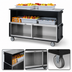 Thumbnail image #4 for Dinex Middle School Breakfast Portable Bar with 304 Stainless Steel Work Surface and Black Vinyl Clad Aluminum Exterior
