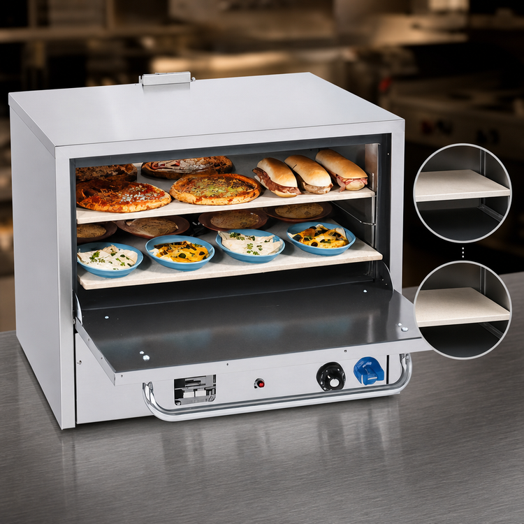 Product image #4 for Comstock-Castle PO26 Countertop Gas Pizza Oven with 2 Hearth Decks
