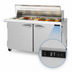 Thumbnail image #4 for Turbo Air PRO Series 60-Inch Two-Section 24-Pan Mega Top Sandwich/Salad Prep Table with Clear Lid