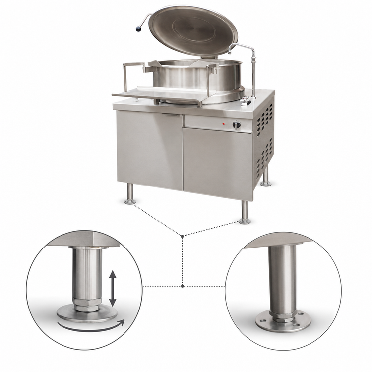 Product image #4 for Crown DMT-60 Direct Steam 2/3 Jacketed 60 Gallon Tilting Kettle