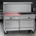 Thumbnail image #4 for Southbend Ultimate 60-Inch Commercial Gas Restaurant Range with 4 Open Burners, 36-Inch Griddle and 2 Cabinet Base