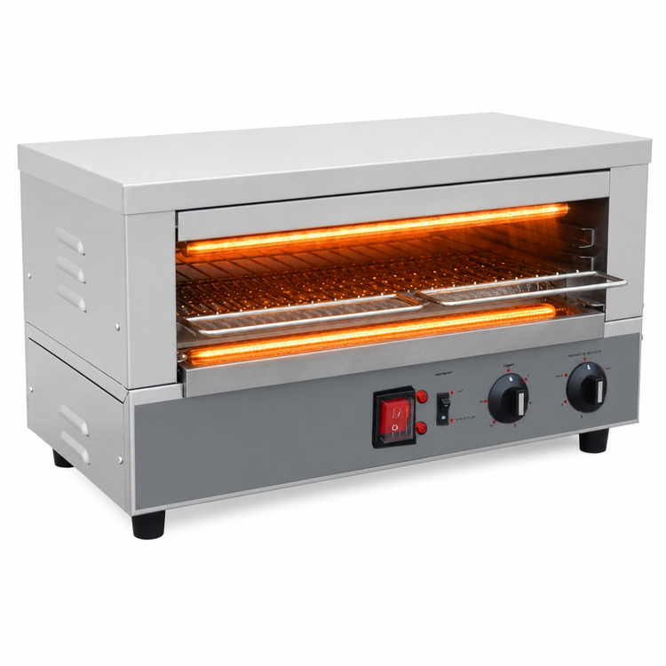Product image #4 for Eurodib Heavy Duty Countertop Electric Salamander Broiler, 18.1 x 10.2-Inch Cooking Surface, Quartz Elements