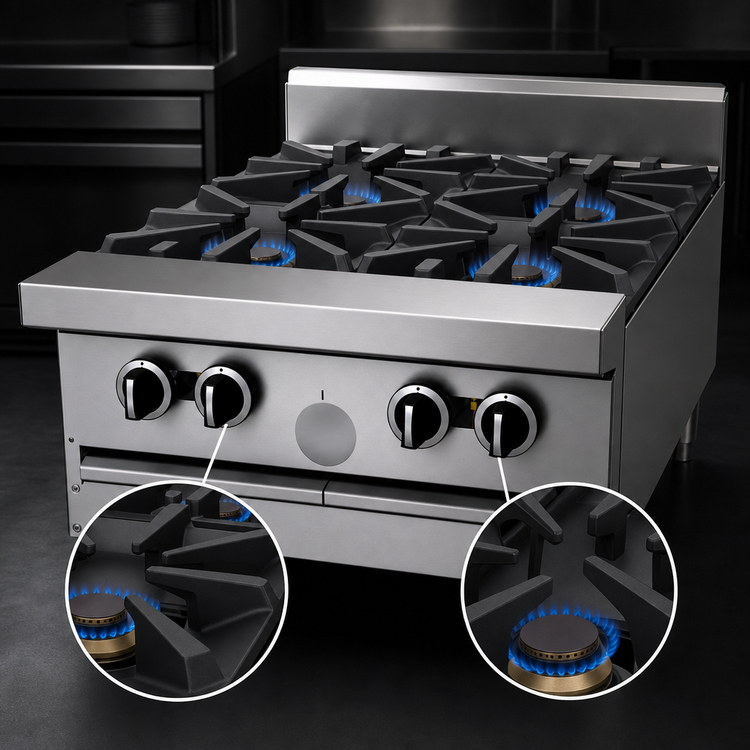 Product image #4 for Garland G Starfire Pro 24-Inch Modular Gas Restaurant Range, 4 Open Burners, Low-Profile Backguard