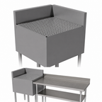 Thumbnail image #4 for Advance Tabco SU-2124L Left-Side Corner Splash for CRD-2 Drainboard