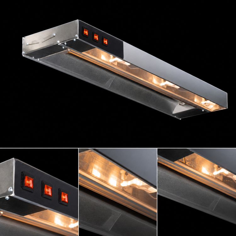 Product image #4 for Eagle RedHots 132-Inch Lighted Remote Strip Heat Lamp, Standard Wattage, 208V, Single