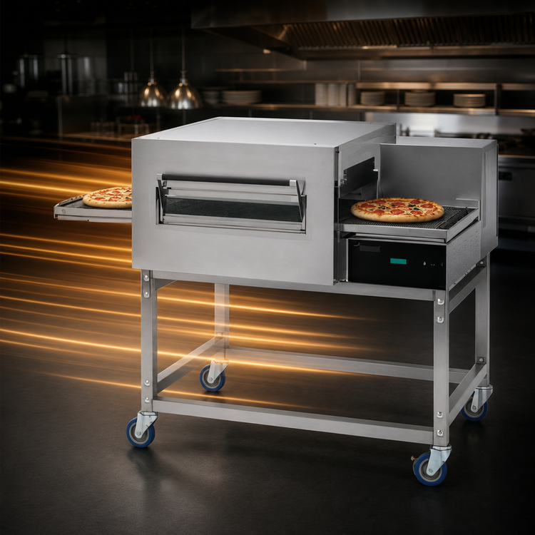 Product image #4 for Lincoln Impinger II Single-Deck Natural Gas Conveyor Pizza Oven with FastBake, Front Loading, Right-to-Left Belt