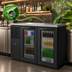Thumbnail image #4 for True Premier Bar 48-Inch Two-Section Single Zone Refrigerated Back Bar Cooler with Locking Glass Doors