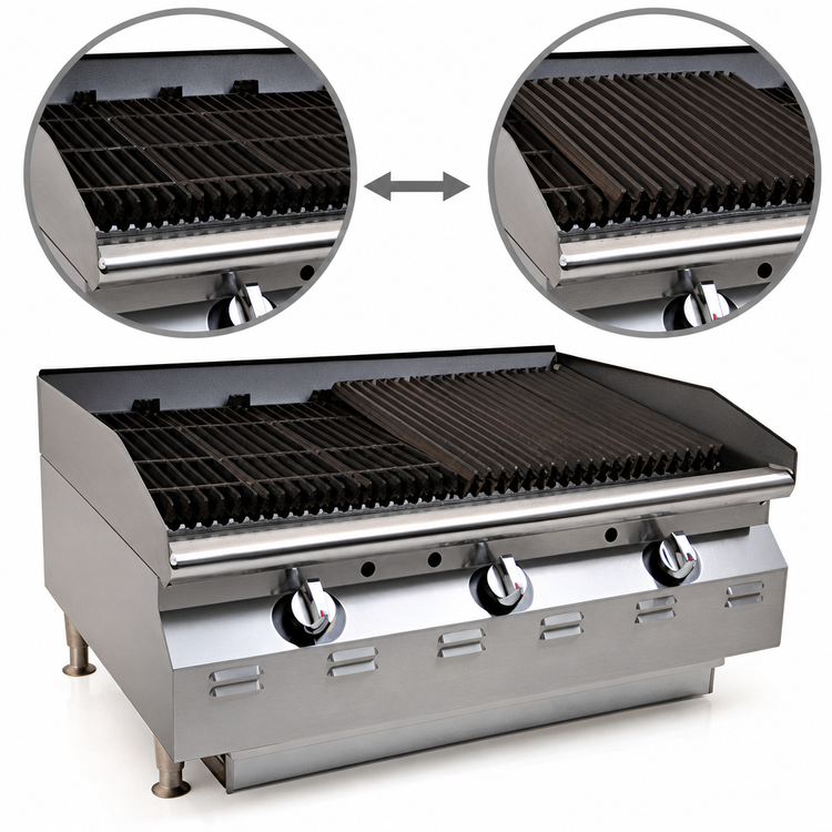 Product image #4 for RedHots Chef Line 36-Inch Natural Gas Countertop Charbroiler