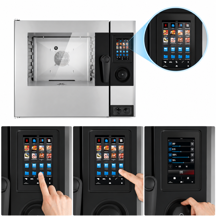 Product image #4 for Lainox Compact Naboo Countertop Electric Boiler Combi Oven, 6 x 1/1 GN (12" x 20")