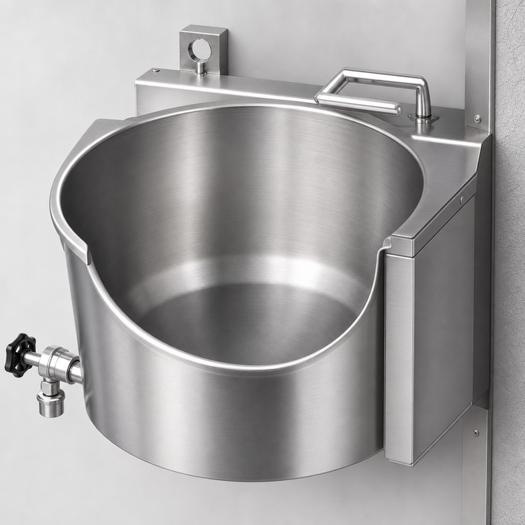 Product image #4 for Legion LSWC-40 40-Gallon Wall-Mount Full-Jacket Stationary Direct Steam Kettle