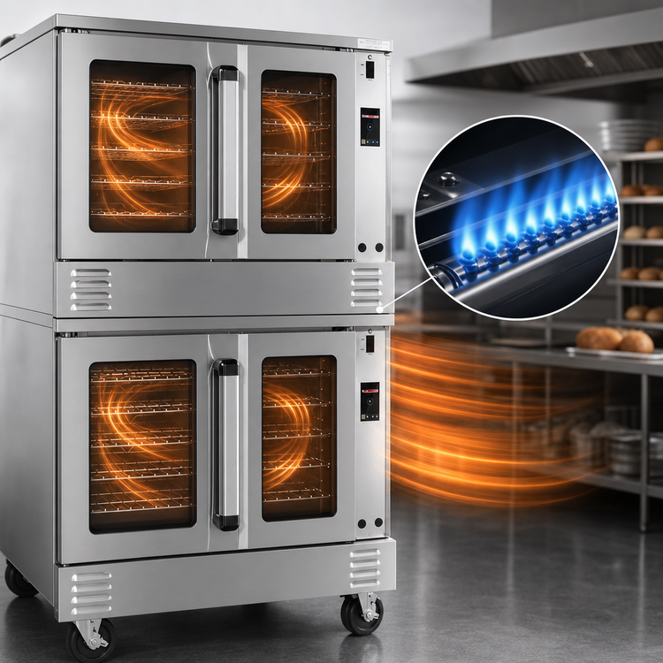 Product image #4 for Southbend Platinum Series Bakery-Depth Double Deck Gas Convection Oven with Touchscreen Controls and Independent Doors
