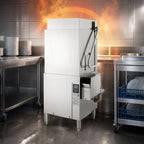 Thumbnail image #4 for Hobart Warewash AM16T-ASR-2 Tall Chamber High-Temp Door-Type Dishwasher, 52 Racks/Hour, Universal Straight-Thru/Corner, Stainless Steel