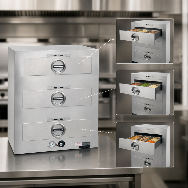 Product image #5 for Toastmaster 3-Drawer Built-In Drawer Warmer with Thermostatic Controls