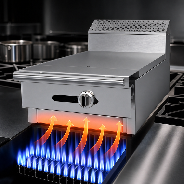Product image #4 for Garland Cuisine Series Heavy Duty 18-Inch Gas Modular Add-A-Unit Hot Top Range Section