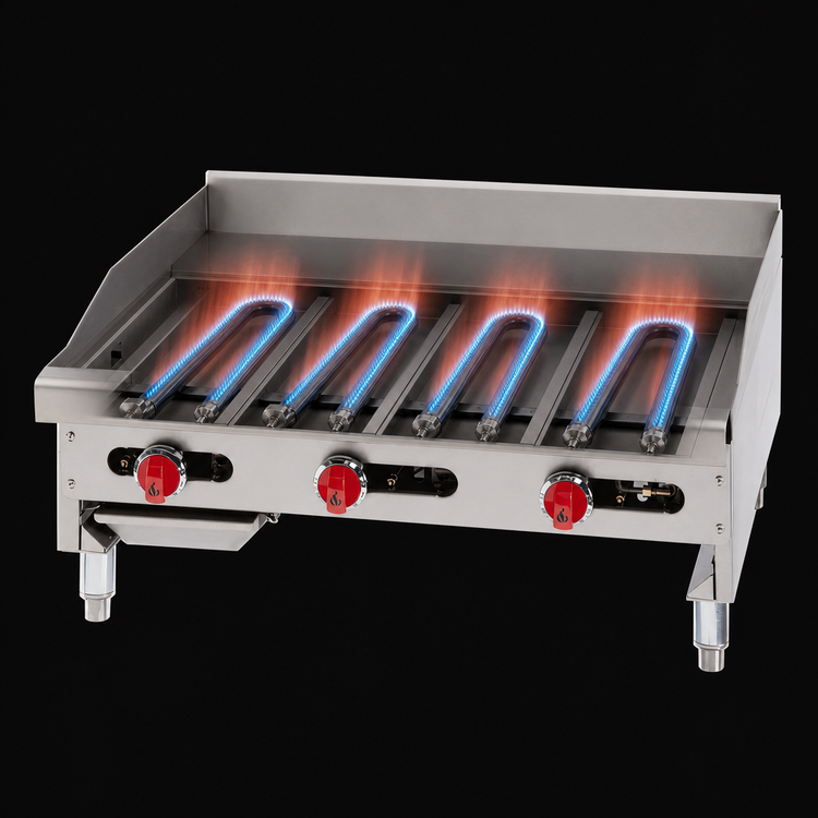 Product image #4 for American Range 48-Inch Countertop Manual Gas Griddle, 24-Inch Deep, 120,000 BTU