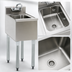 Thumbnail image #4 for Eagle Group 2200 Series Underbar Side-To-Side Modular Add-On Hand Sink with Faucet and Basket Drain, 12 Inch W x 24 Inch D