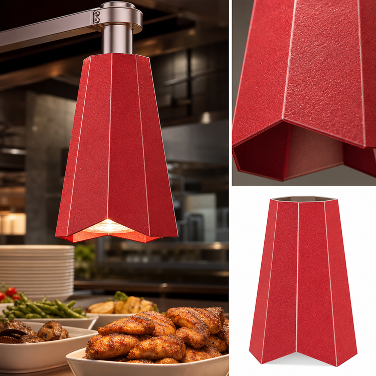 Product image #4 for Hatco DLL-1400 Decorative Luminaire Food Heat Lamp, Octagonal Shade, 100 Watt Max