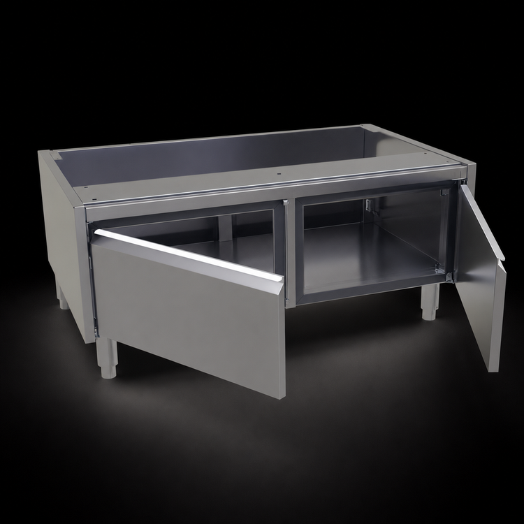 Product image #4 for Glastender 44-Inch Wide Underbar Add-On Cabinet Base with Two Hinged Doors