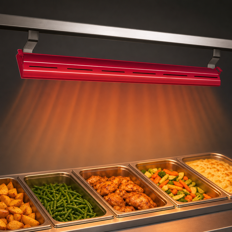 Product image #4 for Hatco Glo-Ray Curved Infrared Strip Heater, 30 Inch, 450W, Unlighted, Aluminum Housing