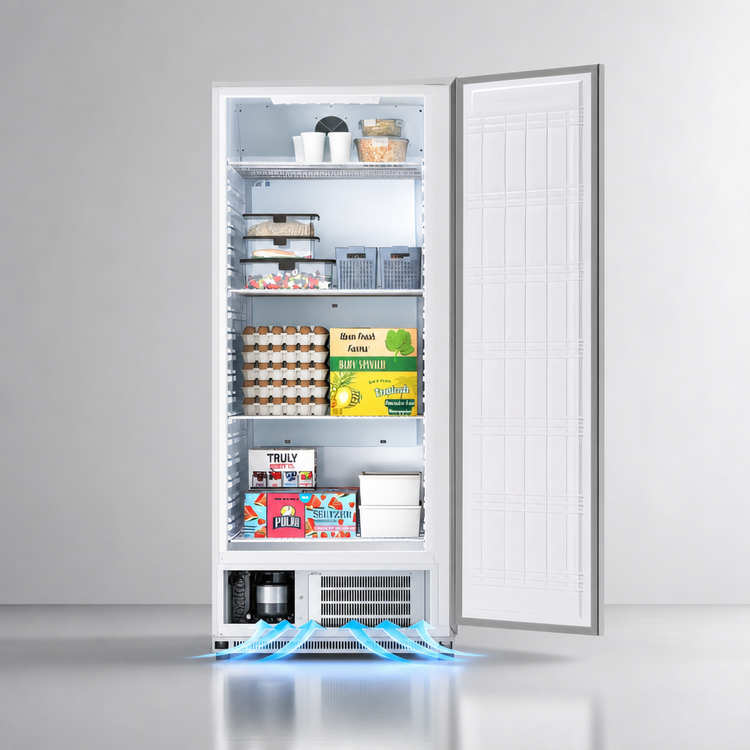 Product image #5 for Koolmore 30-Inch Wide One-Section Reach-In Refrigerator, 20 Cu. Ft., Bottom-Mount, Solid Door, White