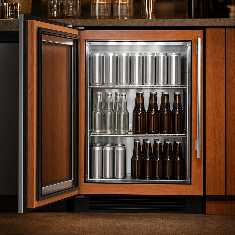 Product image #4 for True 24-Inch One-Section Undercounter Beverage Center Refrigerator, Solid Overlay Panel Ready Door