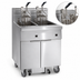 Thumbnail image #4 for Imperial Electric 2-Tank Floor Fryer with 75 lb. Capacity Per Tank, Tilt-Up Elements, Computer Controls and Built-In Filter System