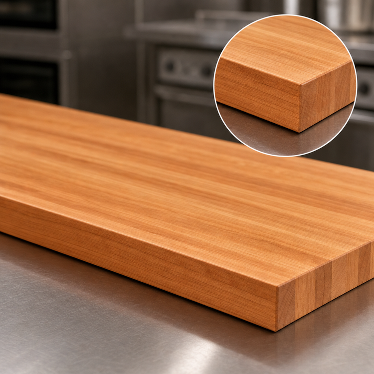 Product image #4 for Boos Block American Cherry Edge Grain Kitchen Countertop, 108 x 36 x 2-1/4 Inches, Varnique Finish