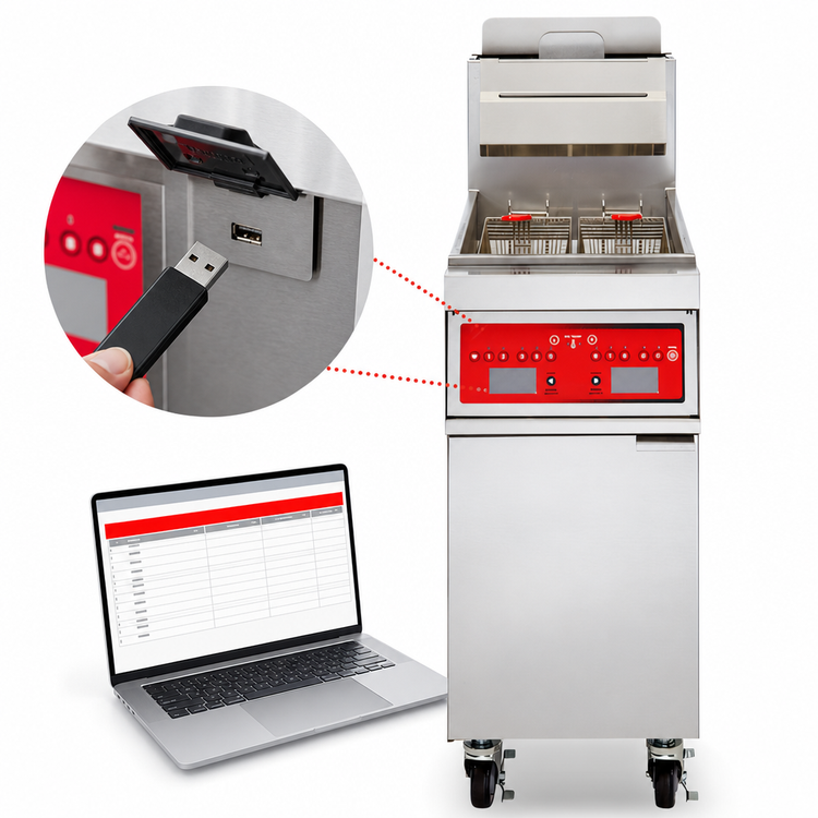 Product image #5 for Vulcan PowerFry5 High-Efficiency Freestanding Gas Fryer, 21-Inch, 65-70 lb Capacity, Computer Controls