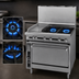 Thumbnail image #4 for Titan JTRH-24G-2 Heavy Duty 36-Inch Commercial Gas Range with 2 Open Burners and 24-Inch Griddle