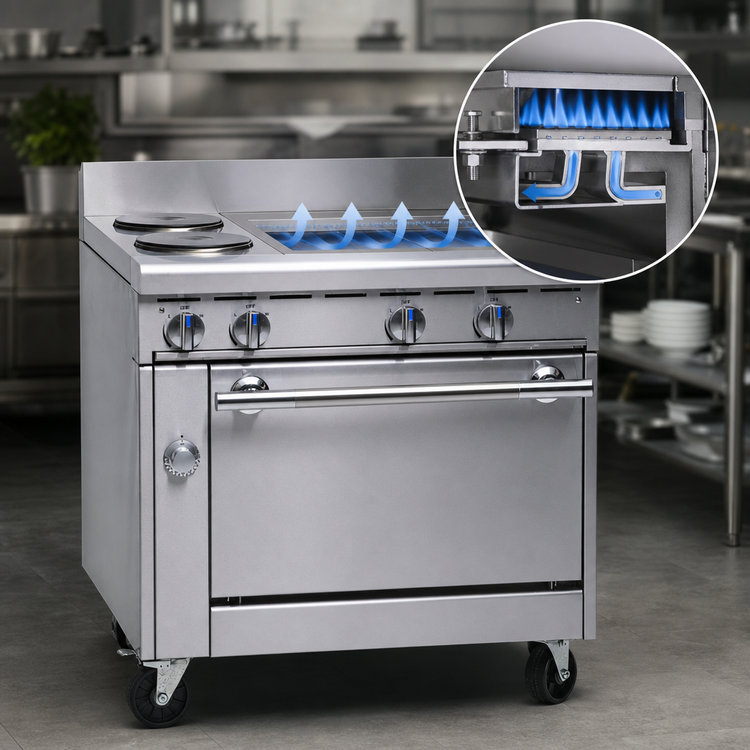 Product image #4 for Imperial Spec Series 36-Inch Heavy Duty Gas Range with Two 18-Inch Hot Tops and Standard Oven