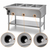 Thumbnail image #4 for Eagle Group DHT3-240-3 48-Inch 3-Well Electric Hot Food Table, Open Base, 240V 3-Phase