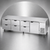 Thumbnail image #4 for Beverage-Air Four-Section 119-Inch Undercounter Door/Drawer Refrigerator with 6 Drawers and 1 Solid Door, Side-Mounted Self-Contained