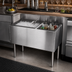 Thumbnail image #4 for CHOICE 42-Inch Underbar Combo Ice Bin/Cocktail Unit with 10-Circuit Cold Plate and Right-Side Bottle Well Storage