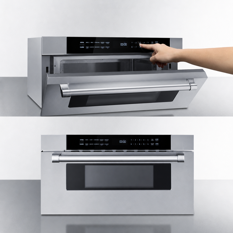 Product image #4 for Summit Commercial 30-Inch Built-In Drawer Microwave Oven, 1.2 Cu. Ft., Black Stainless Steel Door